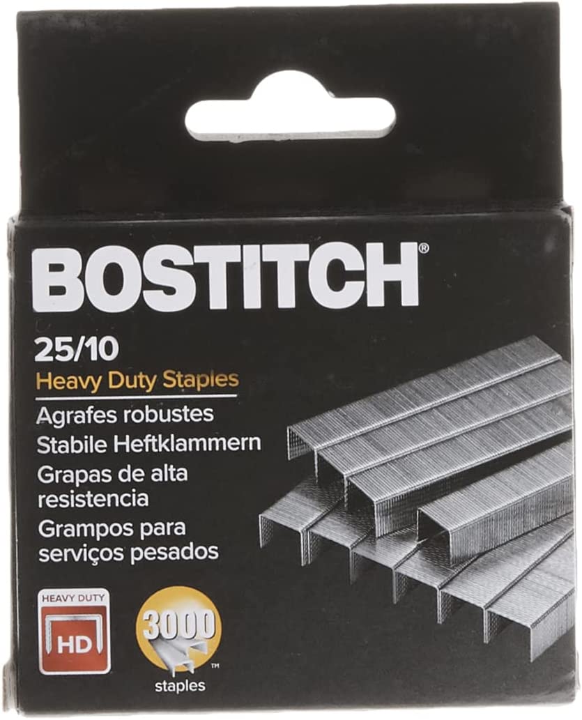 Bostitch 25/10 High-Capacity Staples, 3/8 Inch Leg Length, 3000/Box (1962)