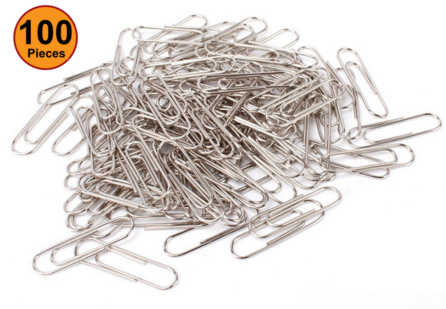 NiftyPlaza Large Jumbo Paper Clips 100 pcs (50mm) Silver Smooth Finish, Craft, Home, School, Office