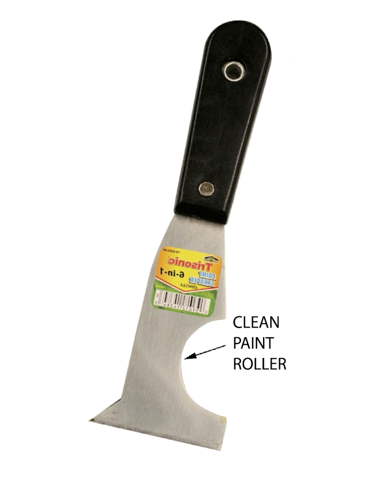 6 in 1 Paint Scraper - Multi-Purpose Various surfaces, Wood, Metal, Plastic and more