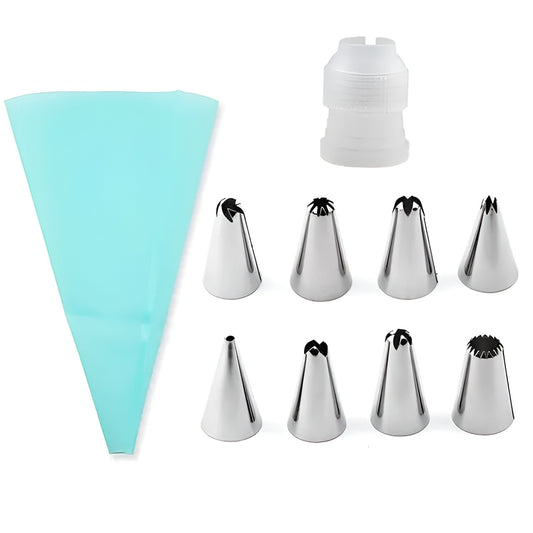 Reusable Piping Bag and Tips Set Cake Cream Decorating DIY Baking Kitchen Squeeze Bag